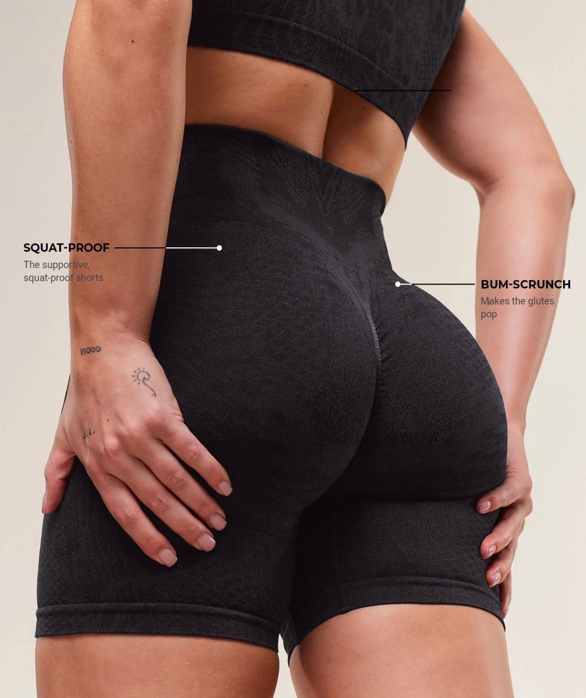 ADAPT X WHITNEY ANIMAL SEAMLESS SHORTS