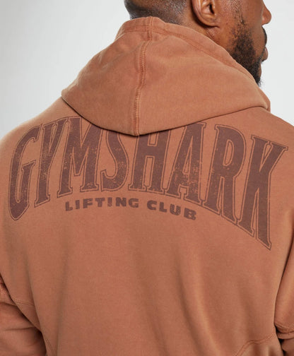 HERITAGE WASHED HOODIE GYMSHARK