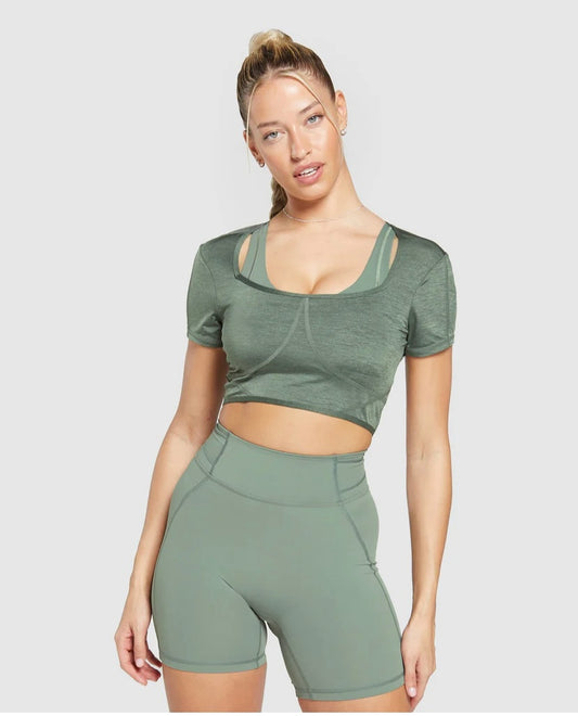 Crop Top Stitch Feature GYMSHARK